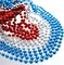 Beaded Necklaces, Bulk Mardi Gras Party Beads Necklaces, July 4th Party Beaded Necklaces, Patriotic Bead Necklaces